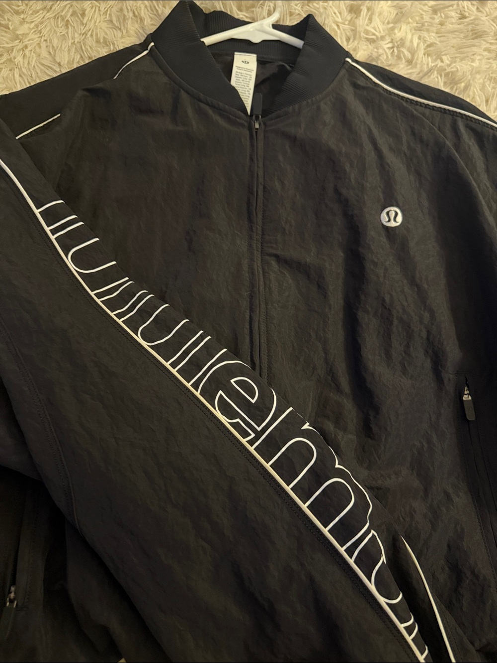 Authentic Lululemon athletica Women’s Crinkle Nylon Track Jacket Wordmark - Picture 7 of 16